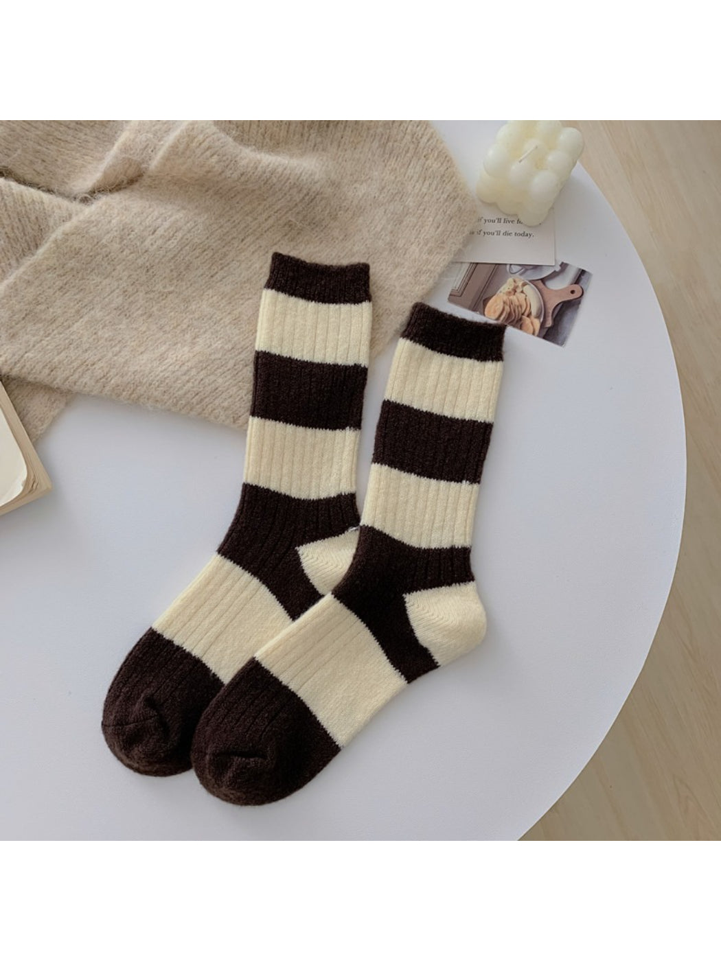 Rufia - Classic Wide Stripe Crew Socks