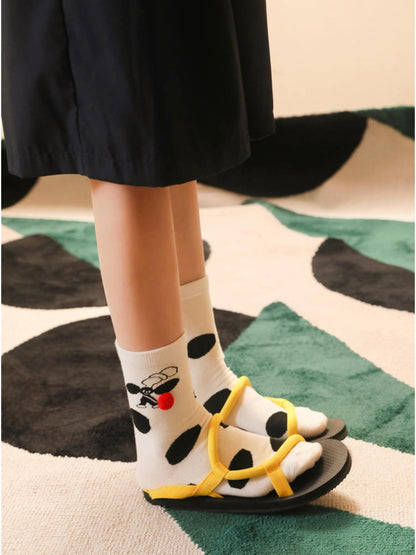 Rufia - Playful Cartoon Character Sports Ankle Socks