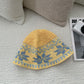 Haila - Floral Pattern Knit Bucket Hat