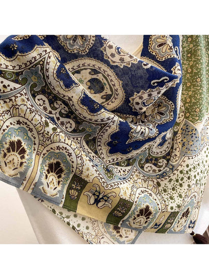 Scarvii Retro Print Workwear Neck Square Scarf product image