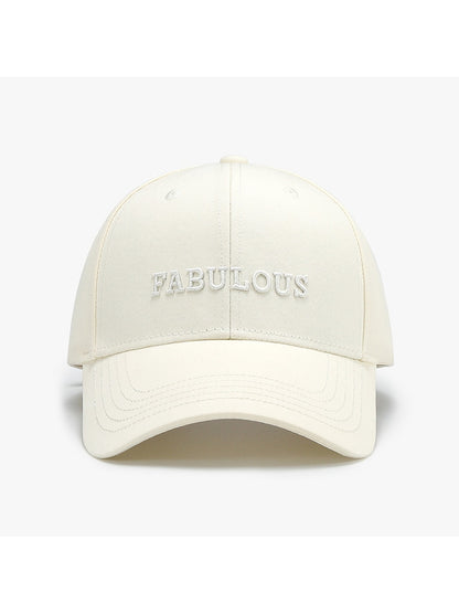 Haila - Adjustable Letter Detail Baseball Cap Hat