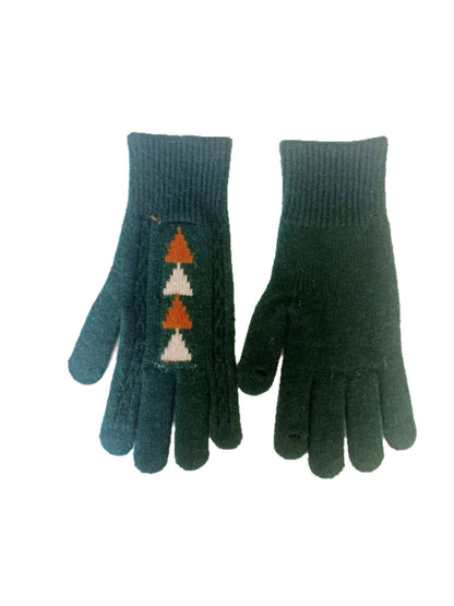 Gloving - Knit Tree Motif Winter Gloves