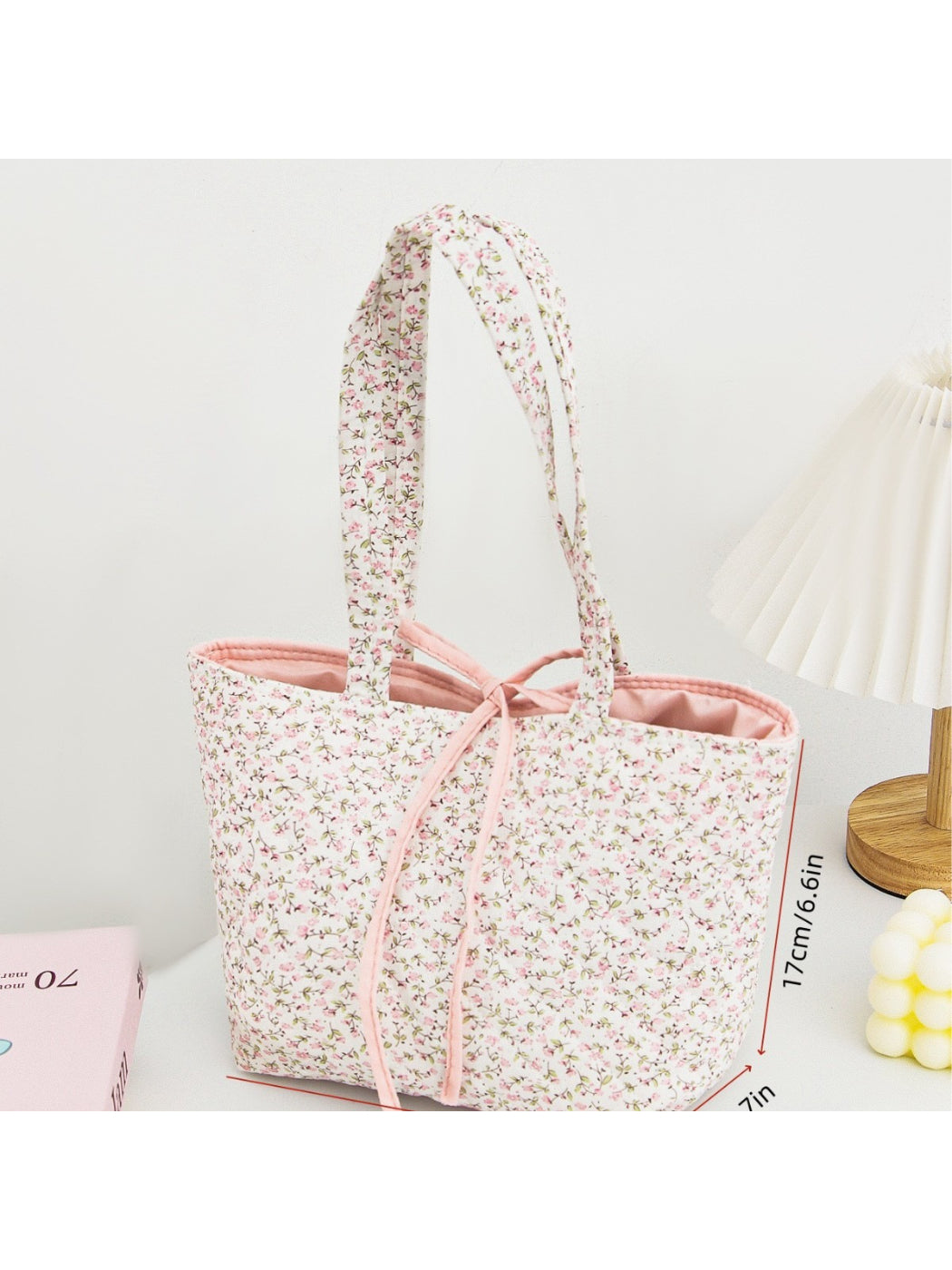 Cosbai - Quilted Floral Patchwork Tote Bag