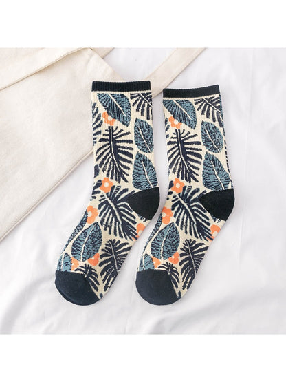 Rufia - Floral Animal Motif Crew Socks product image 7
