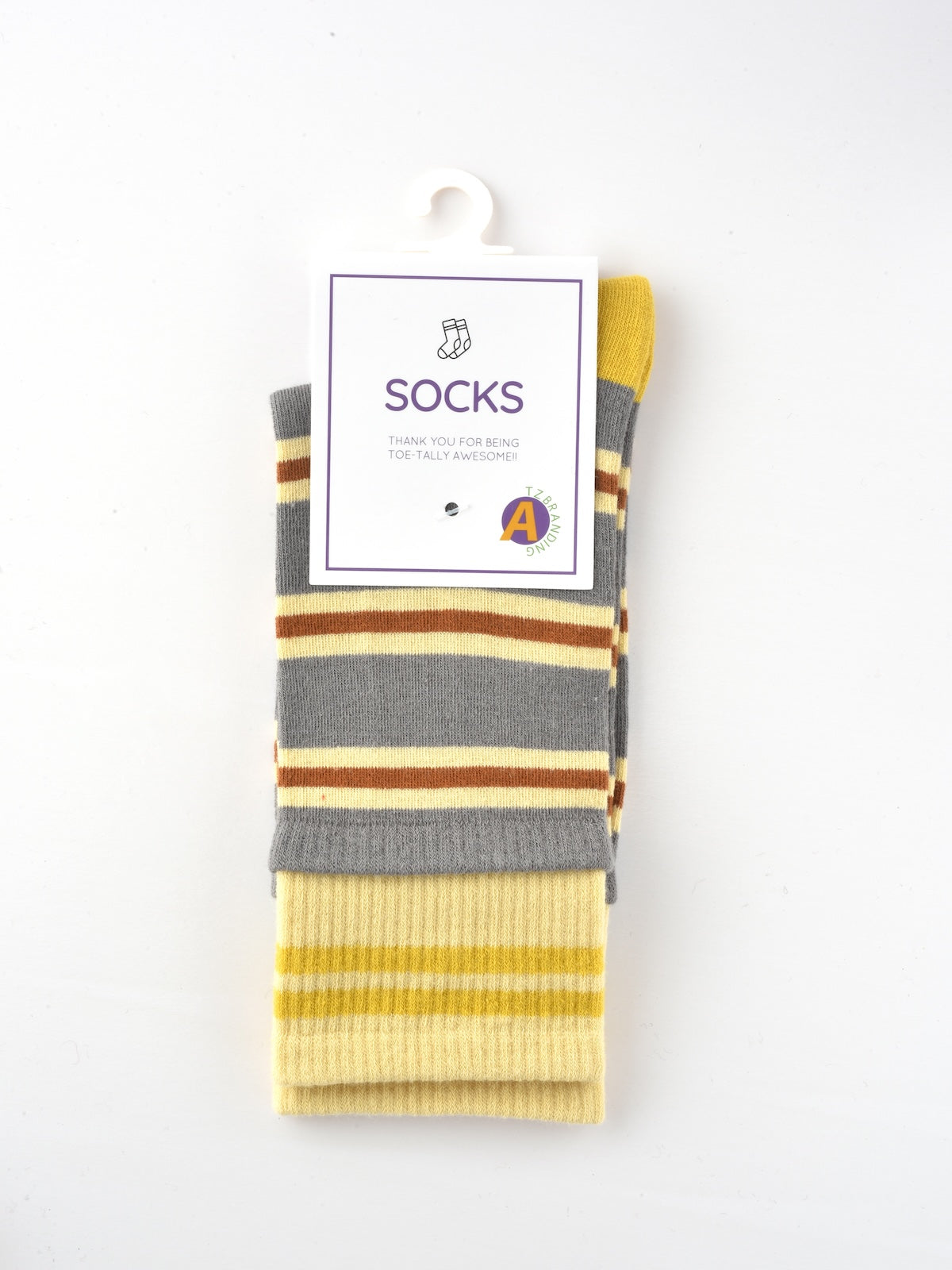 Rufia - Colorful Patchwork Stripe Mid-Calf Socks - Classic & Fresh
