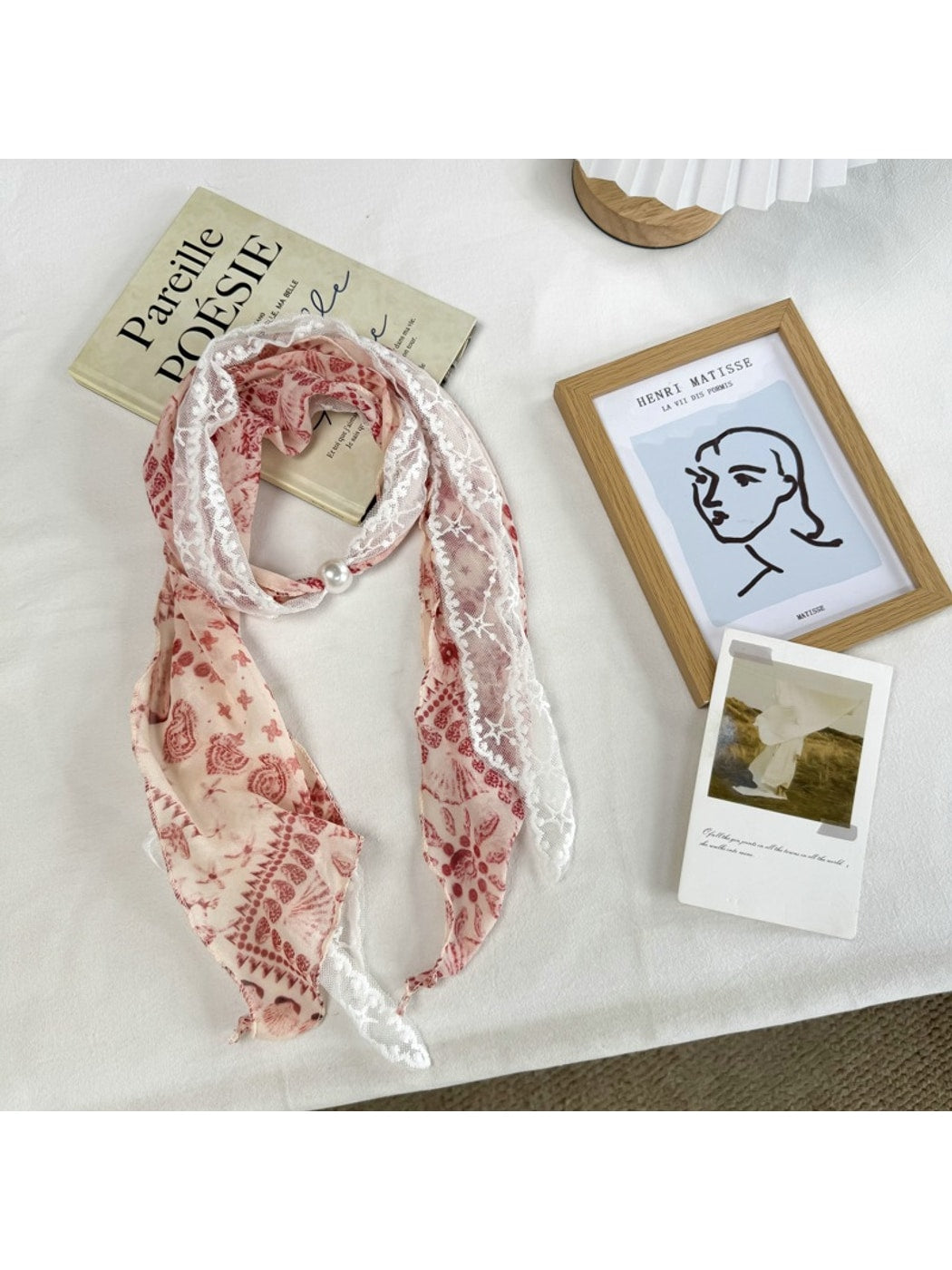 Scarvii - Fashion Lace Patchwork Long Narrow Scarf