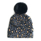 Haila - Leopard Knitted Beanie with Pompom