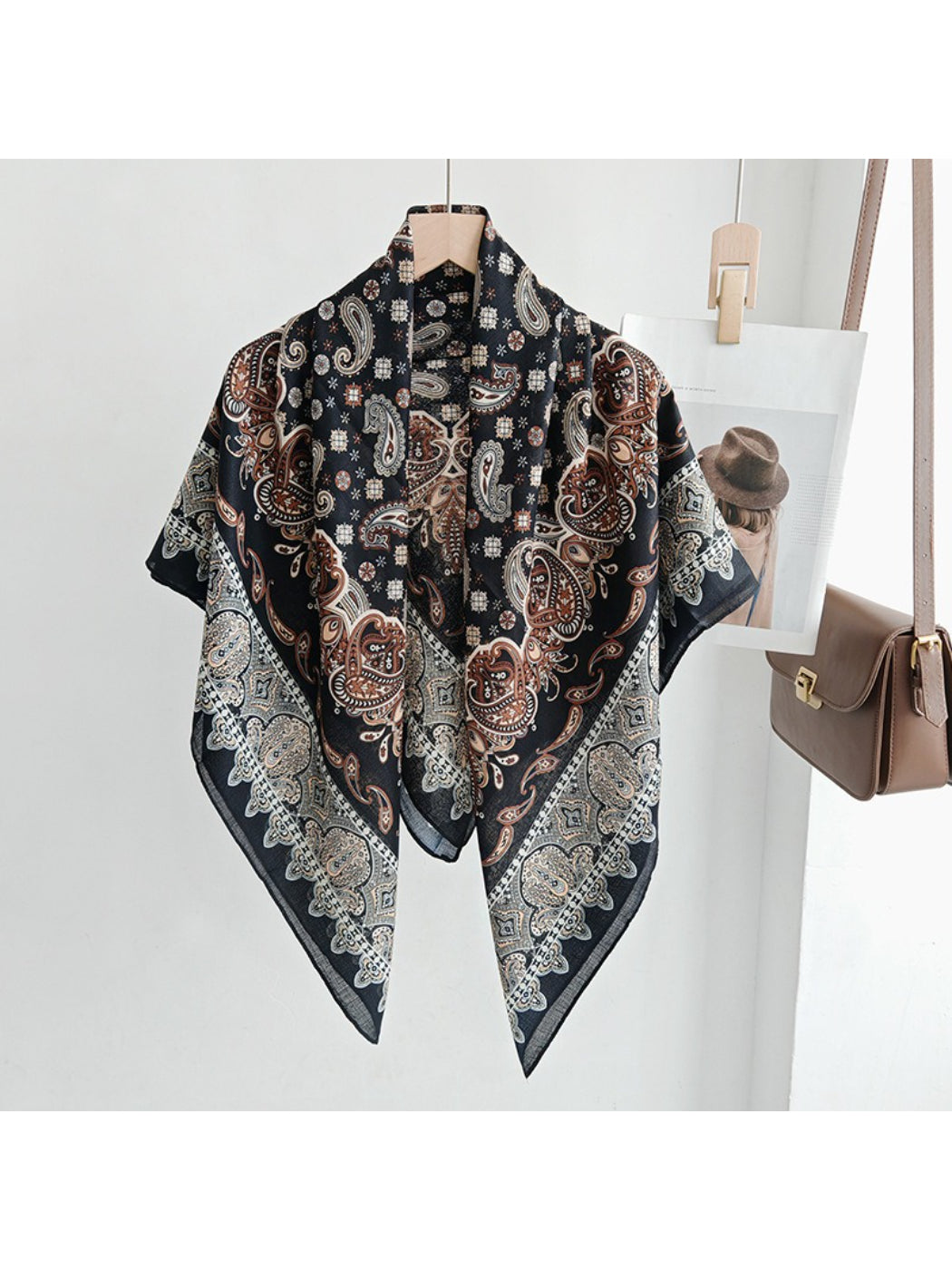 Scarvii Ornate Paisley Square Scarf