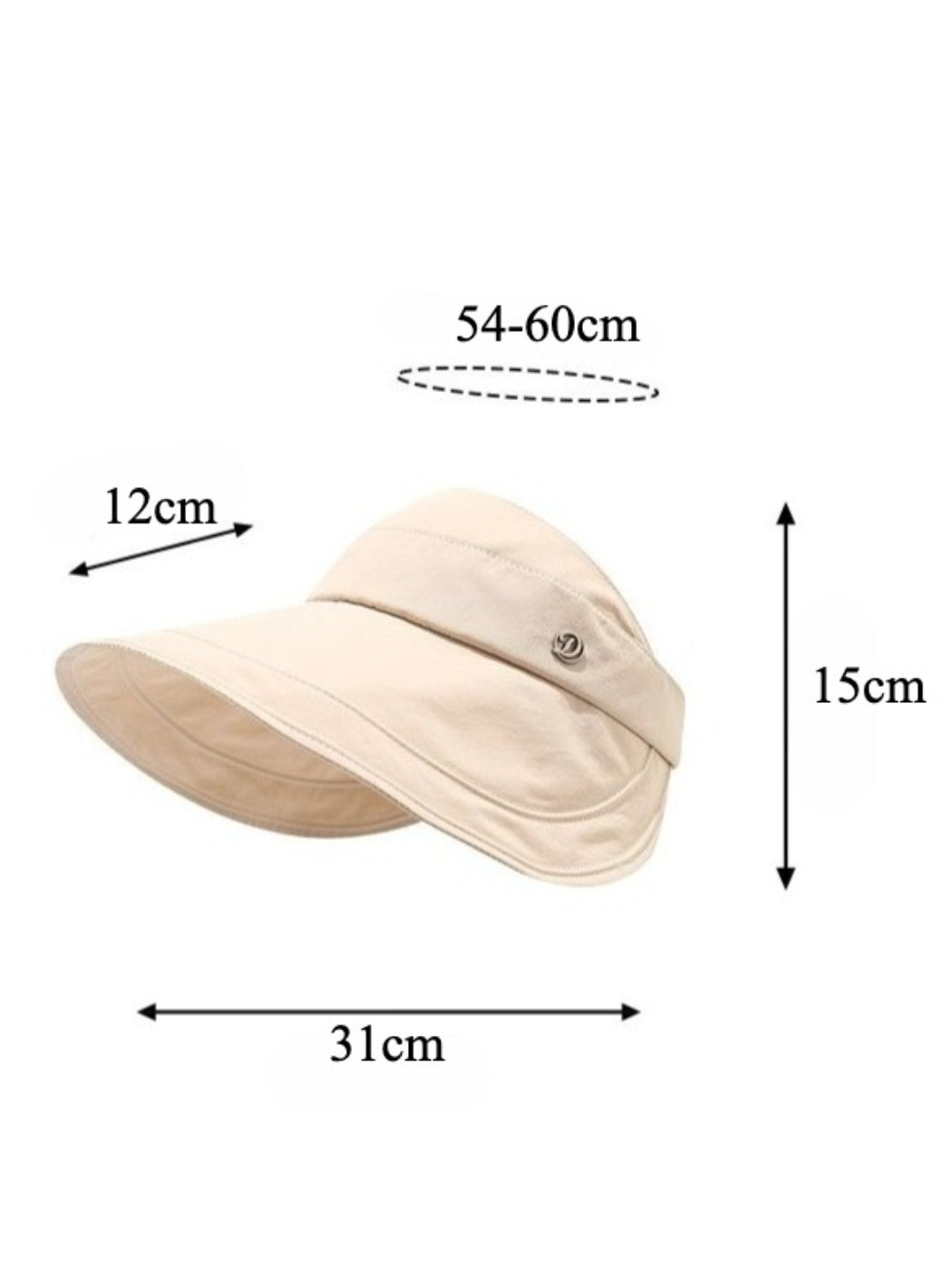 Haila - Adjustable Wide Brim Women's Visor Cap