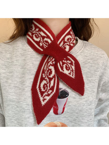 Scarvii - Paisley Knit Pull-Through Scarf