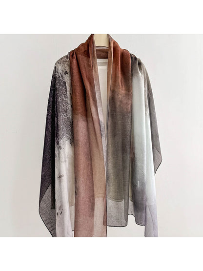 Scarvii - Abstract Style Floral Print Summer Wrap Scarf