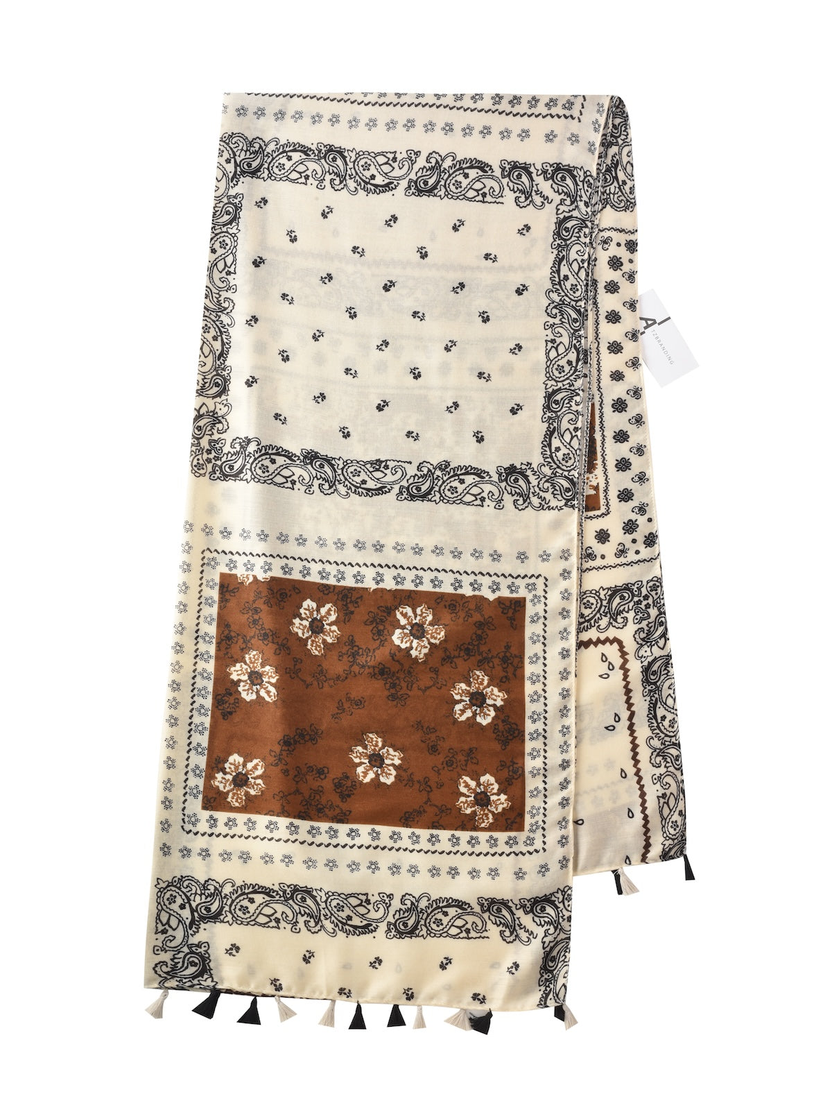 Scarvii - Paisley Pattern Fringed Scarf