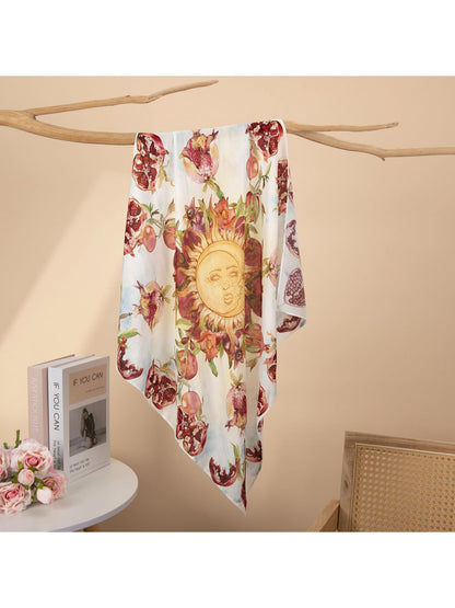 Scarvii - Botanical Sun Motif Square Scarf