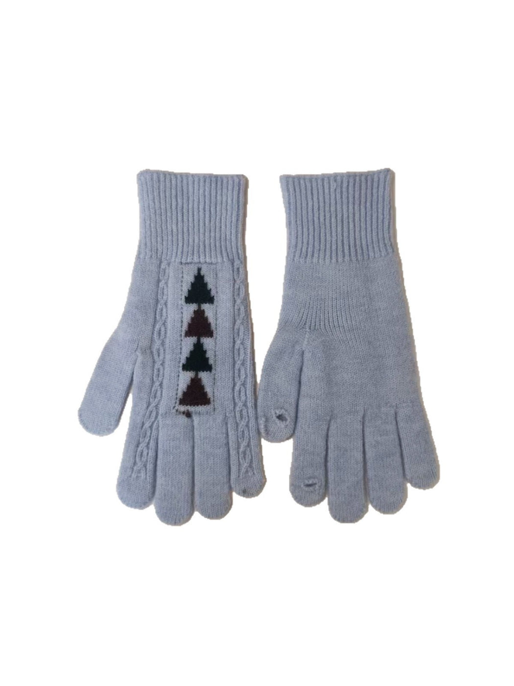 Gloving - Knit Tree Motif Winter Gloves