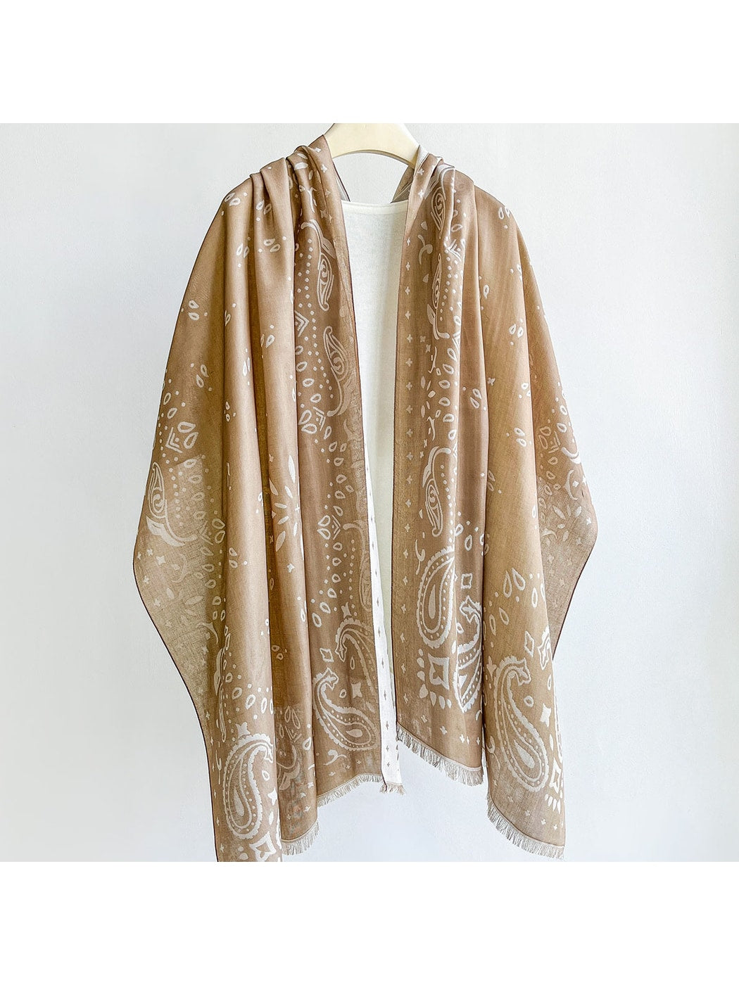 Scarvii - Summer Muted Paisley Print Wrap Scarf