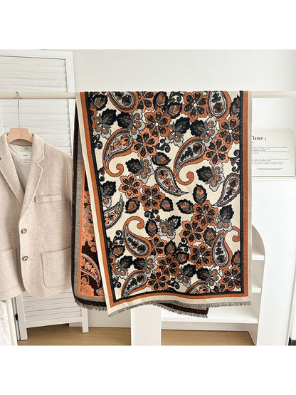 Scarvii - Floral Paisley Soft Weave Scarf