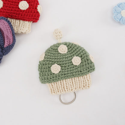 Koco - Woven Mushroom Drawstring Key Pouch