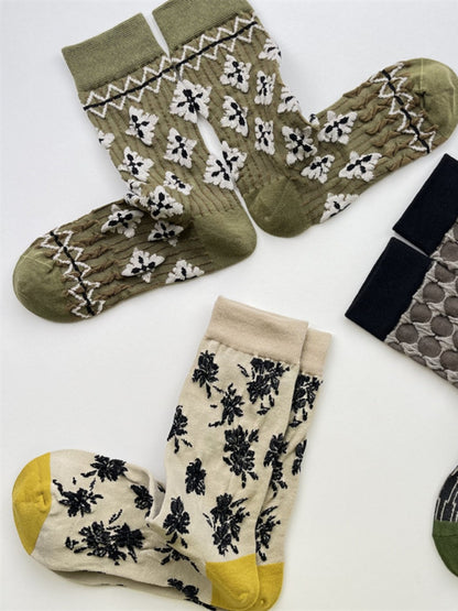 Rufia - Japanese Style Retro Mid-calf Socks – Unisex & Comfy