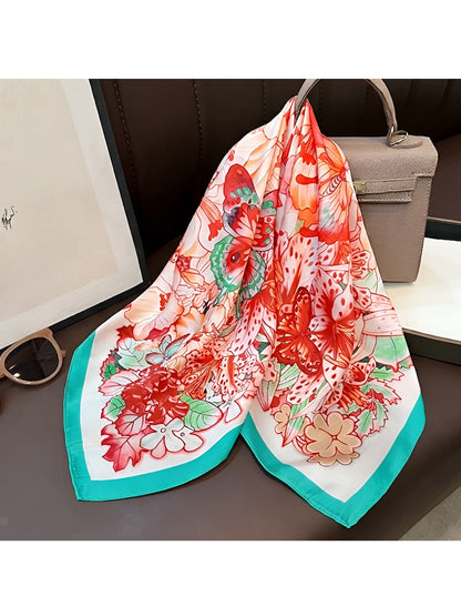 Scarvii - Butterfly Print Casual Fashion Square Scarf