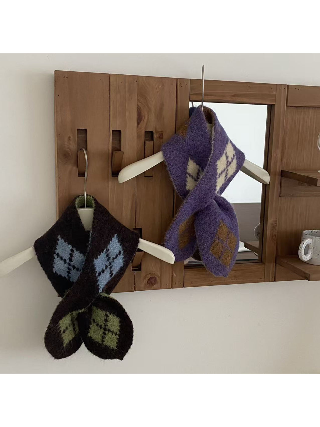 Scarvii - Argyle Rounded End Knit Scarf