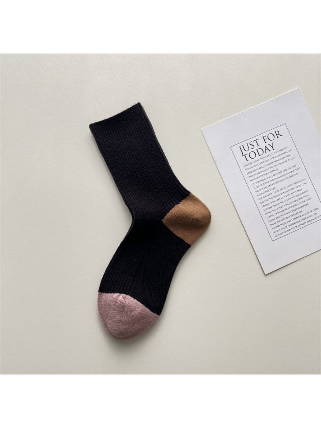 Rufia - Color Block Ribbed Crew Socks product image 2