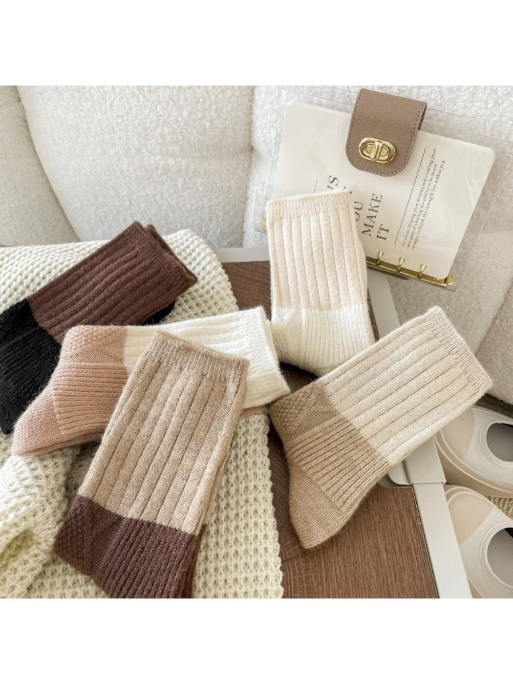 Rufia - Colorblock Cozy Crew Socks