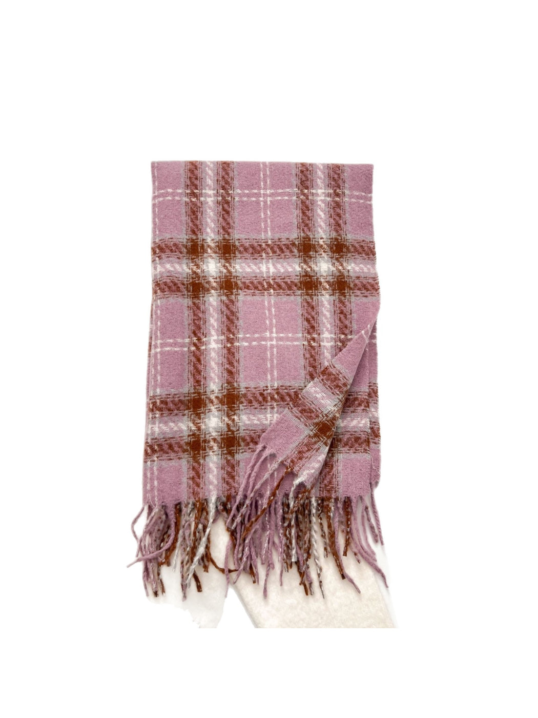 Scarvii - Classic Plaid Fringe Warm Scarf