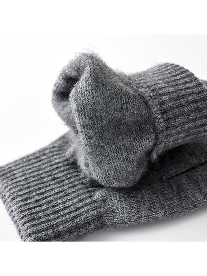 Close-up of the fuzzy interior texture and ribbed cuff