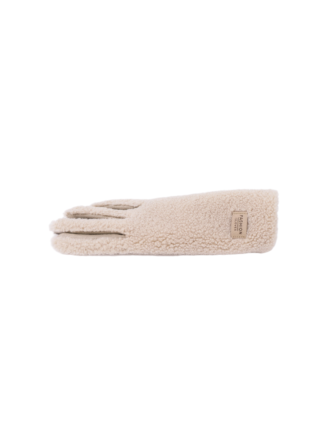 Beige textured glove in a slim side profile