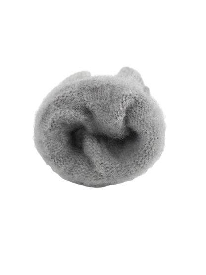 Close-up of the fuzzy interior and rolled glove cuff