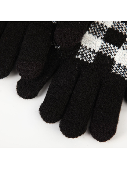 Close-up of the fuzzy glove texture and rounded fingertips