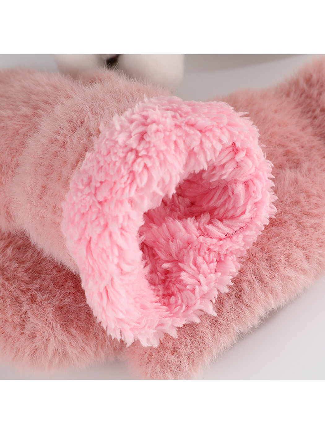 Close-up of the plush interior and cuff opening