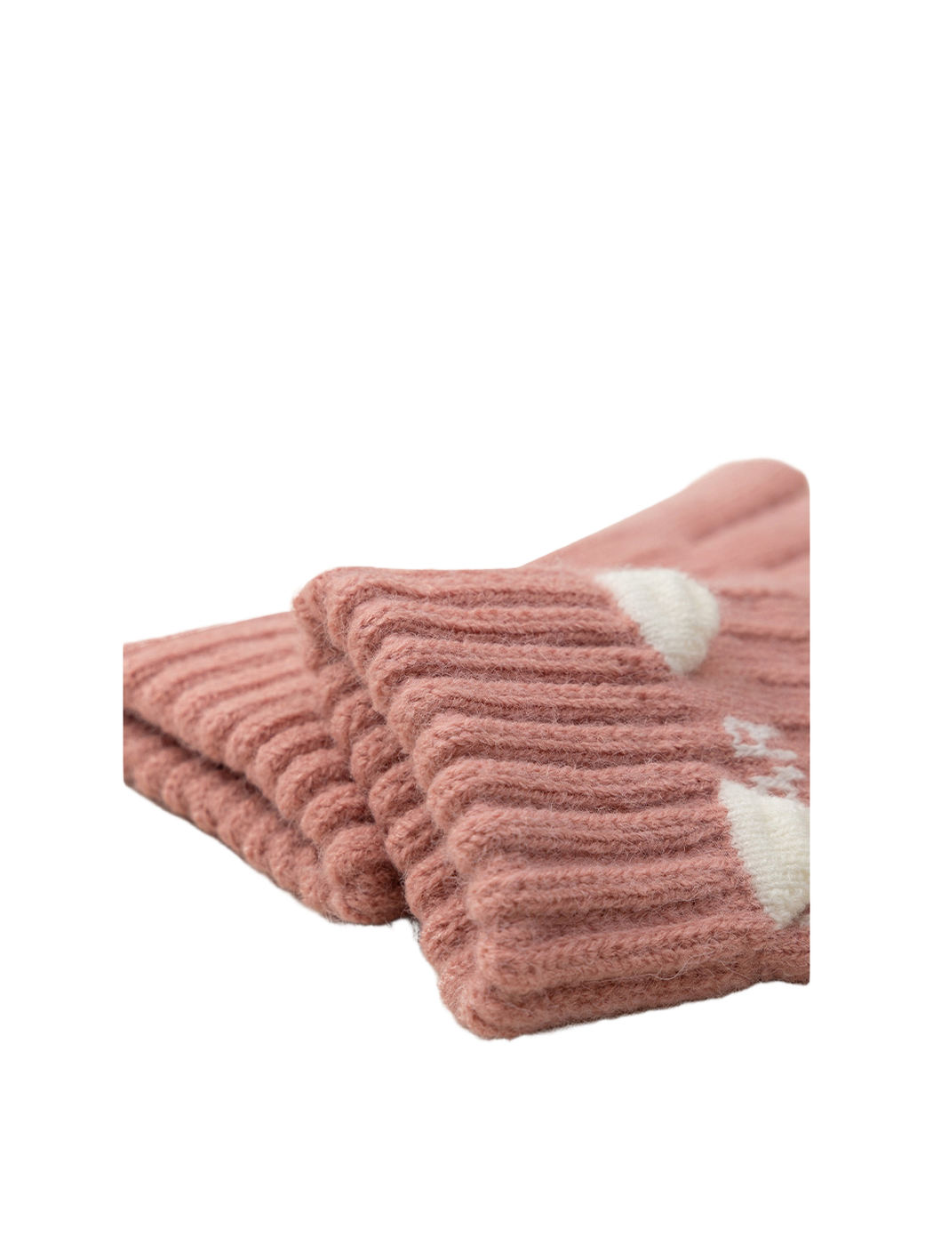 Close-up of the extended ribbed glove cuffs
