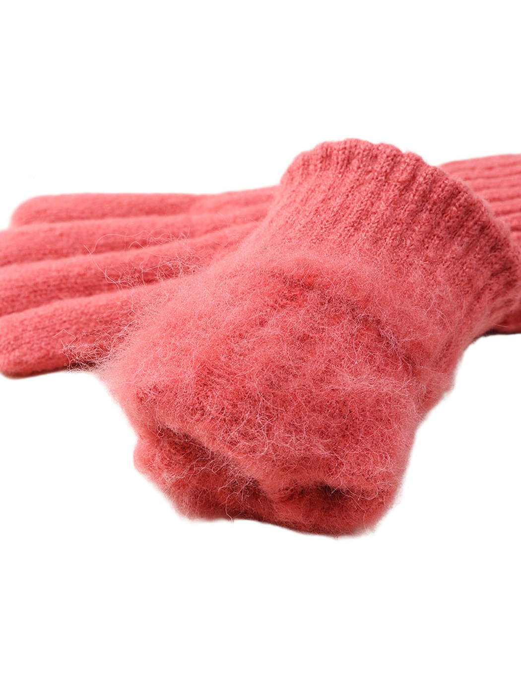 Close-up of the fuzzy interior and turned-back glove opening
