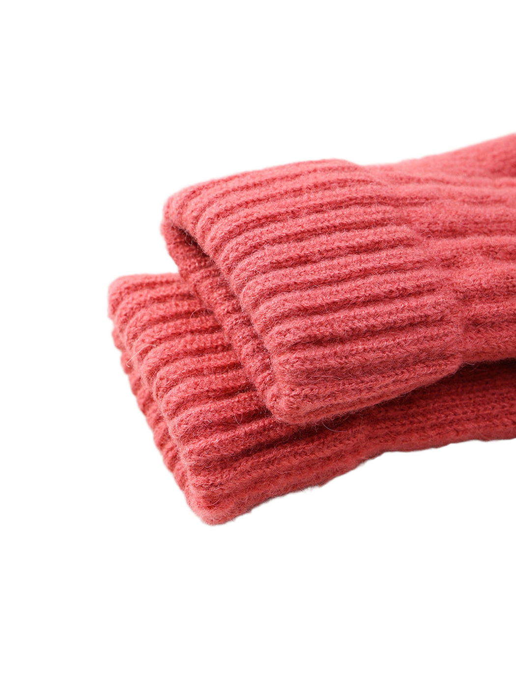 Close-up of the extended ribbed glove cuffs