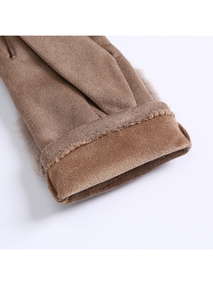 Close-up of the short-pile cuff interior and stitched opening