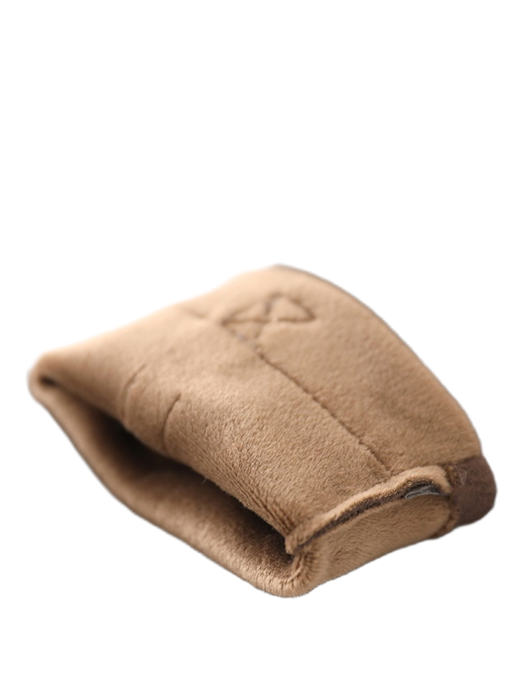 Close-up of the glove interior and fingertip construction