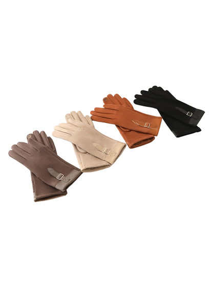 Black, Dark Brown, Caramel and Beige gloves displayed together