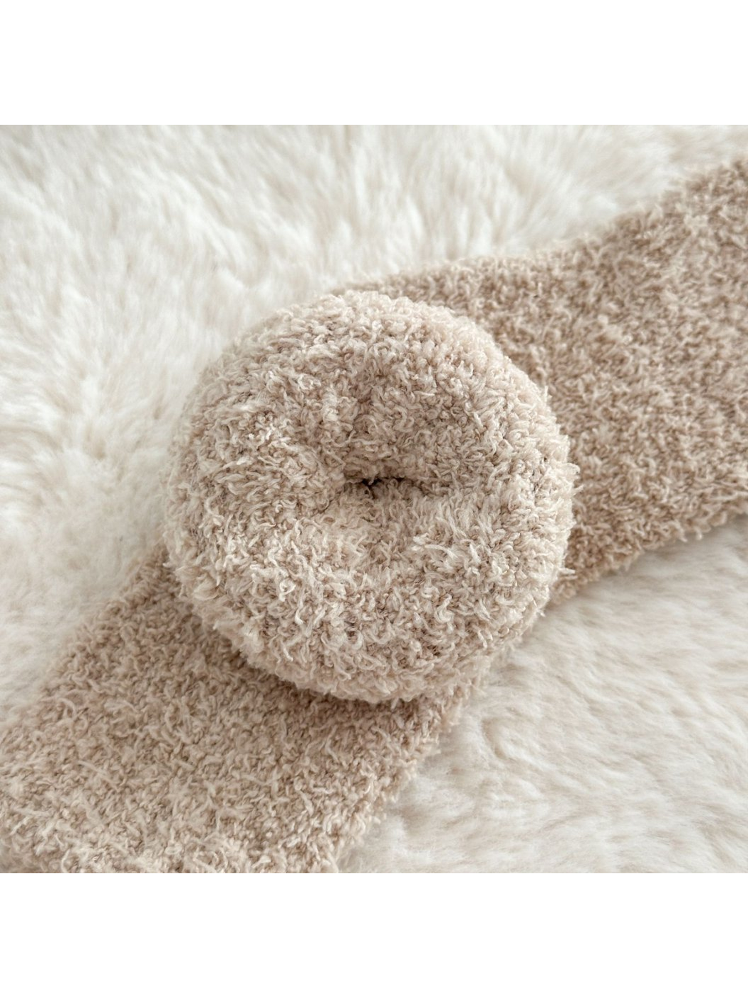 Close-up of the cuff opening and dense fuzzy texture