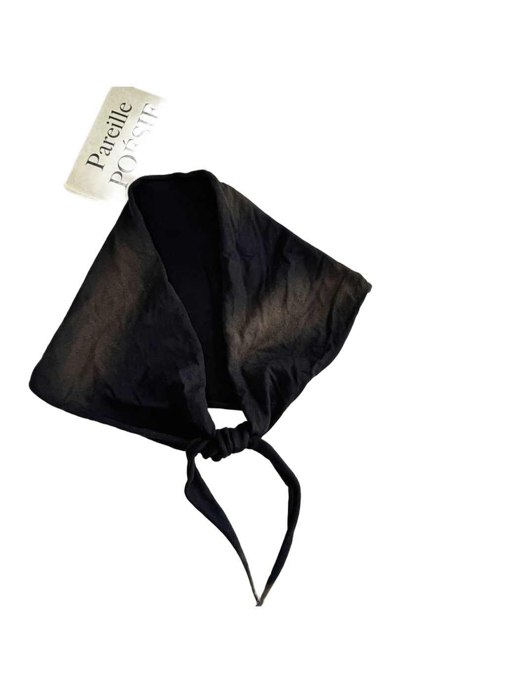 Black tonal color-wash scarf with tapered tie ends