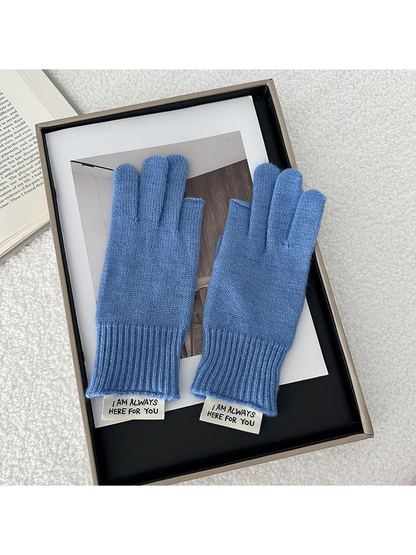 Blue gloves displayed as a pair