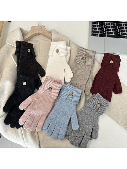 Gloves in multiple colors displayed together