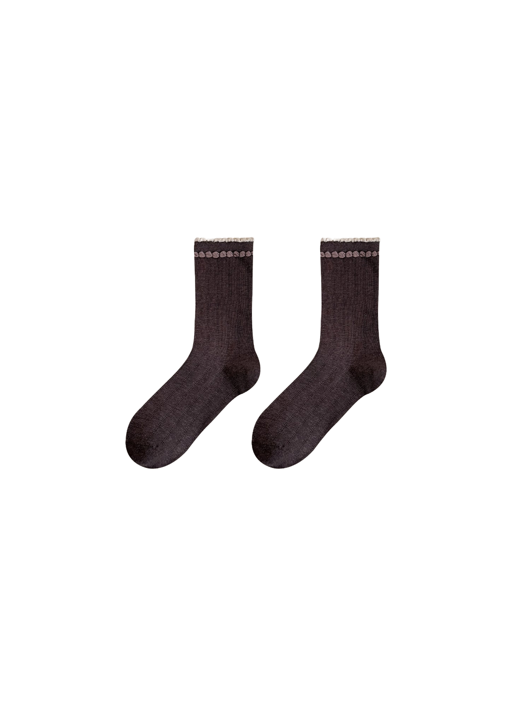 Ruffled Cuff crew socks with a decorative ruffled cuff