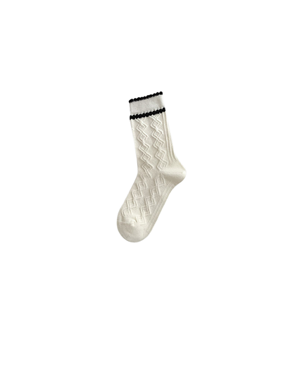 Product image for Rufia - Textured Crew Socks (Geometric)