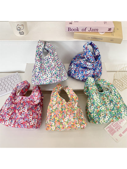 Cosbai - Floral Print Soft Mini Tote Bag