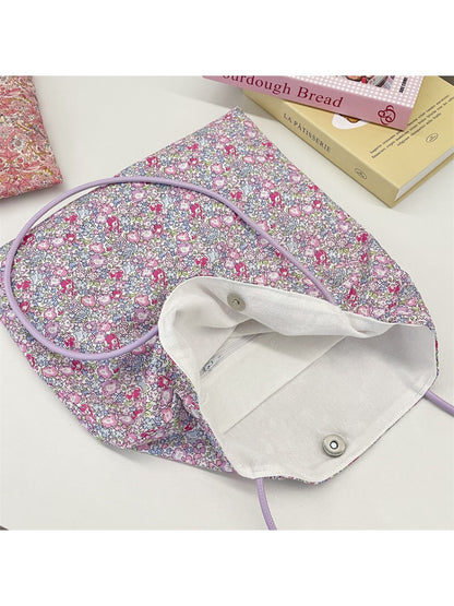 Cosbai - Sweet Floral Print Shoulder Bag