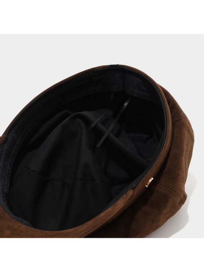 Haila - Vintage Metal Accent Newsboy Cap