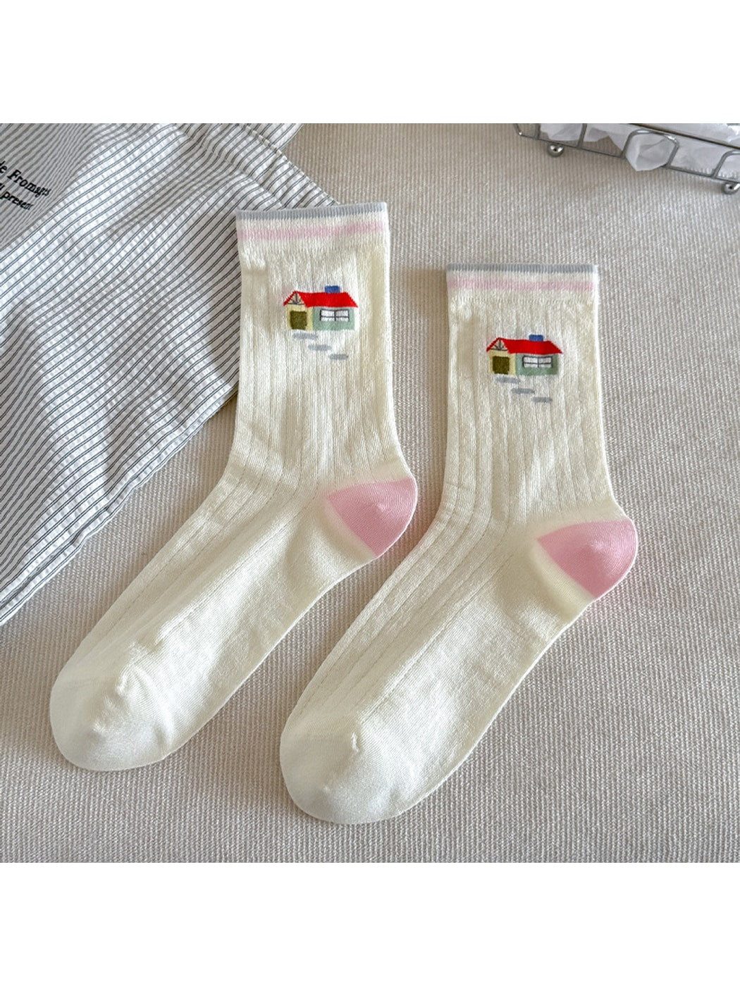 Rufia - Women's Playful Pattern Crew Socks