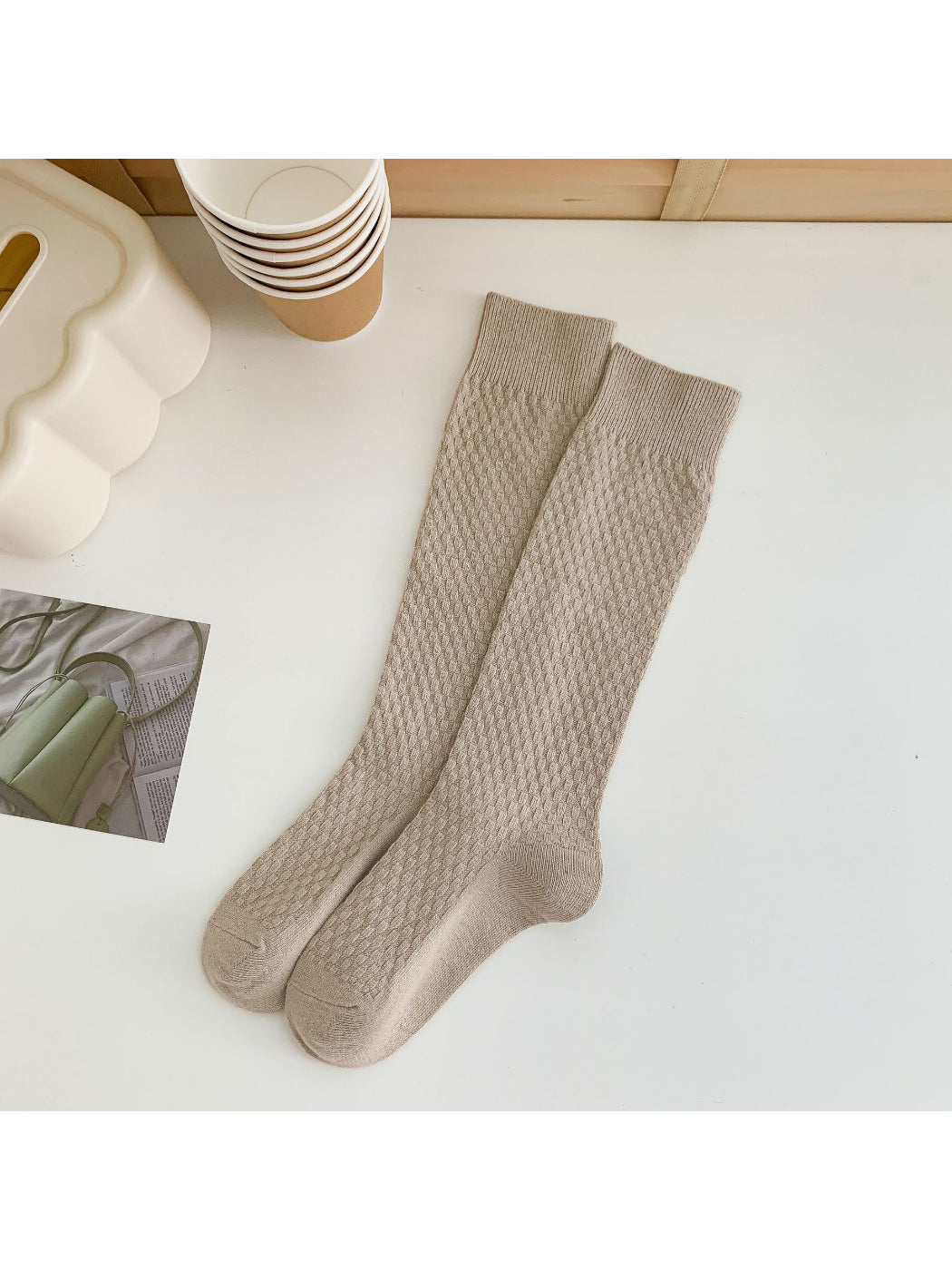 Rufia - Textured Knit Knee High Socks product image 5