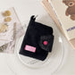 Cosbai - Solid Color Fold Over Plush Coin Purse
